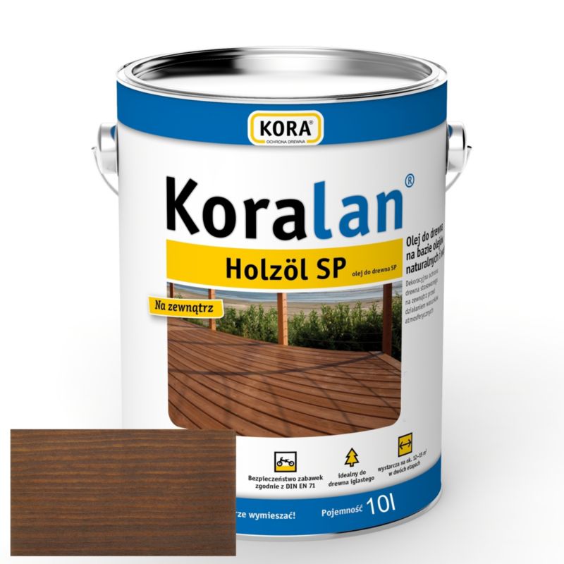 Olej do drewna RSCBis Koralan Holzöl SP wodorozcieńczalny orzech 10 l 1 szt.