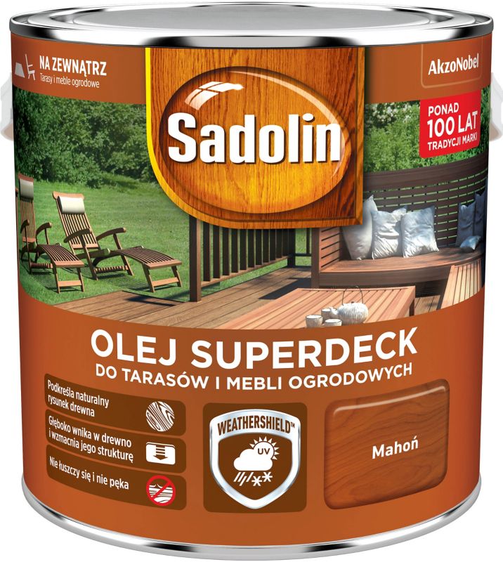 Olej do drewna Sadolin Superdeck mahoń 2,5 l