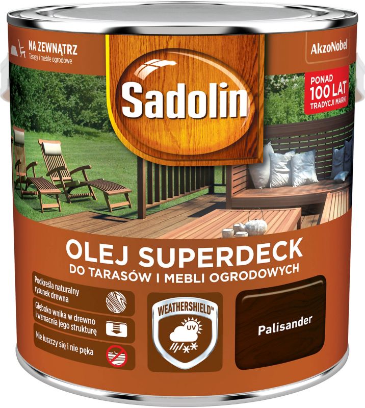 Olej do drewna Sadolin Superdeck palisander 2,5 l