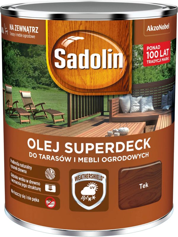 Olej do drewna Sadolin Superdeck tek 0,75 l