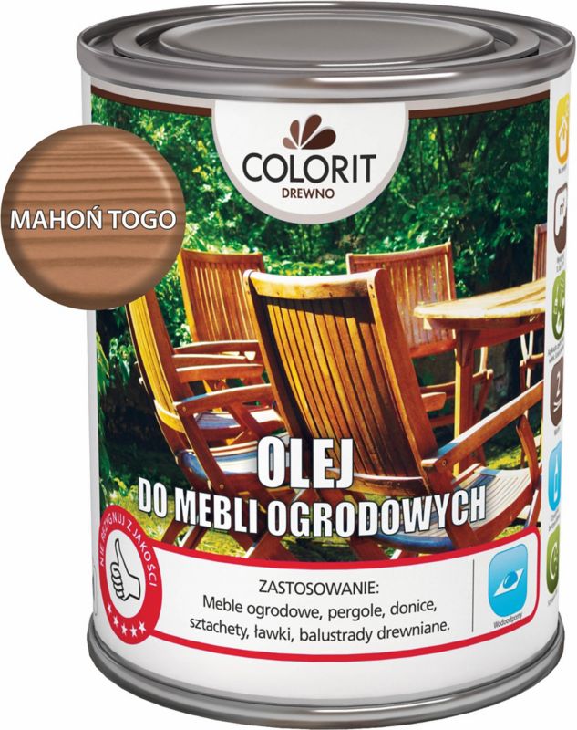 Olej do mebli ogrodowych Colorit Drewno mahoń togo 0,75 l