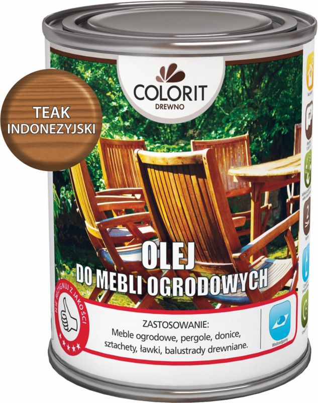 Olej do mebli ogrodowych Colorit Drewno teak indonezyjski 0,75 l