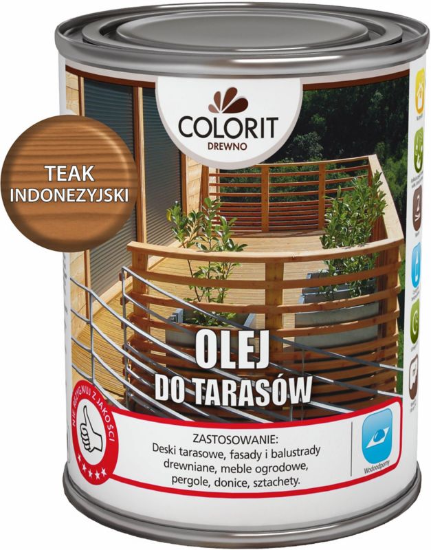 Olej do tarasów Colorit Drewno teak indonezyjski 0,75 l