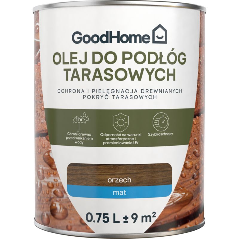 Olej do tarasów GoodHome orzech 0,75 l
