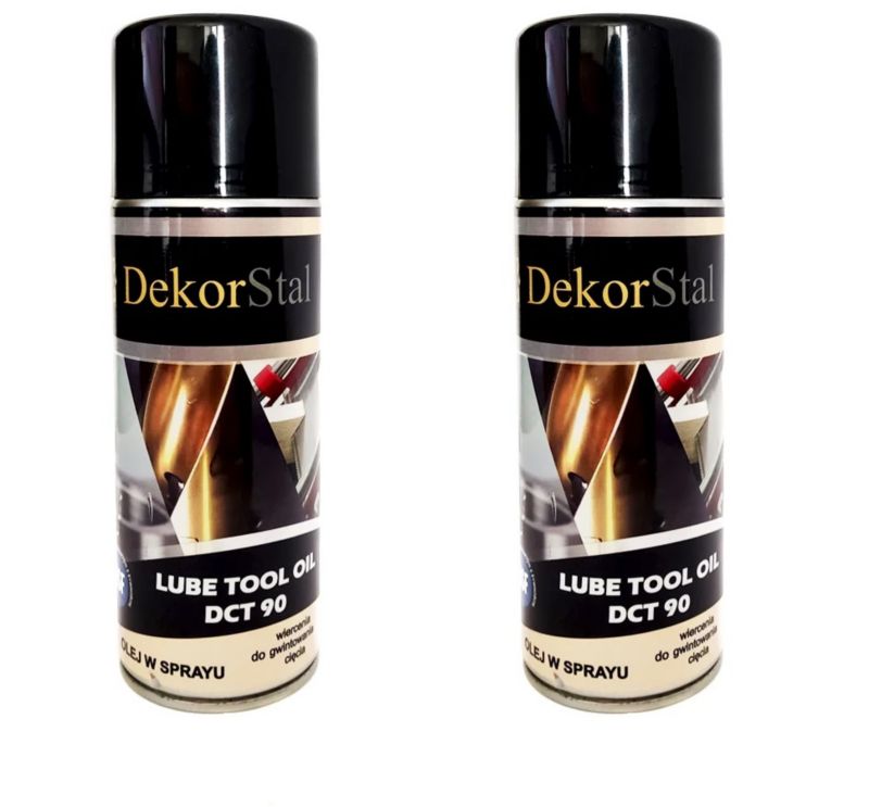 Olej do wiercenia, gwintowania i obróbki skrawaniem  DekorStal Lube Tool Oil DCT 90 spray 400 ml zestaw 2szt.