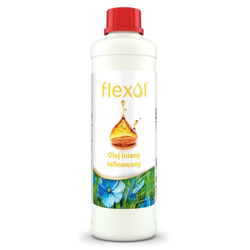 Olej lniany FLEXOL rafinowany olej techniczny 0,5 L