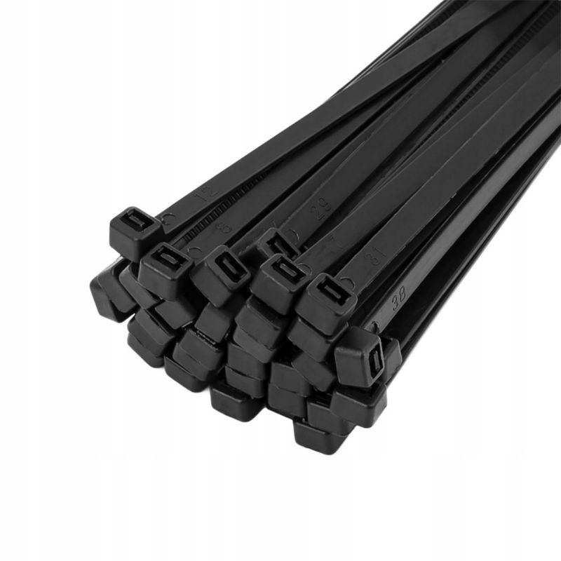 Opaska kablowa zaciskowa Polax trytytka nylonowa czarna 5 400mm 100 szt.