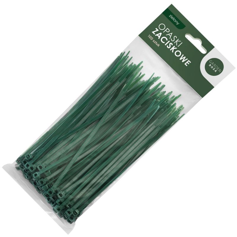 Opaski zaciskowe Garden Rosa 4x150mm zielone 100szt.