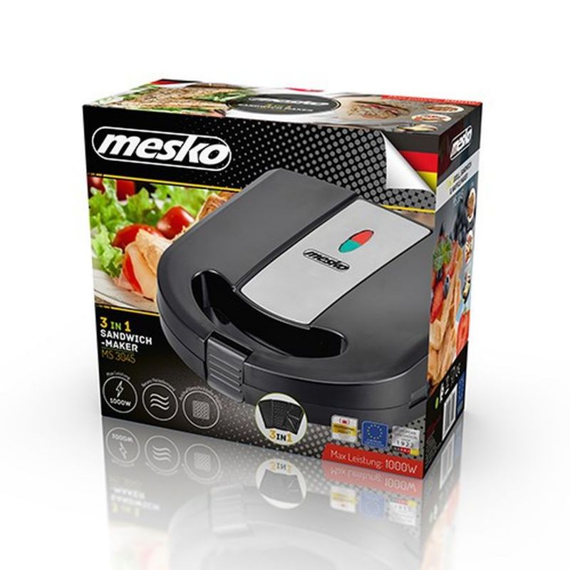 Opiekacz Do Kanapek 3W1 Adler Ms 3045 Toster Sandwich elektryczny 1 szt.