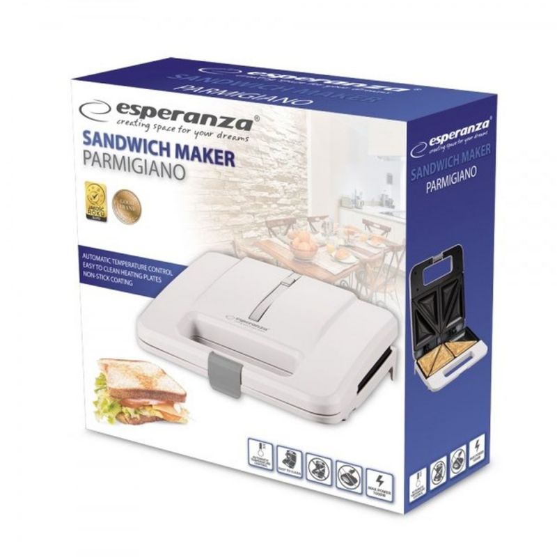 Opiekacz Do Kanapek Esperanza Parmigiano Ekt010W Toster Sandwich elektryczny 1 szt.