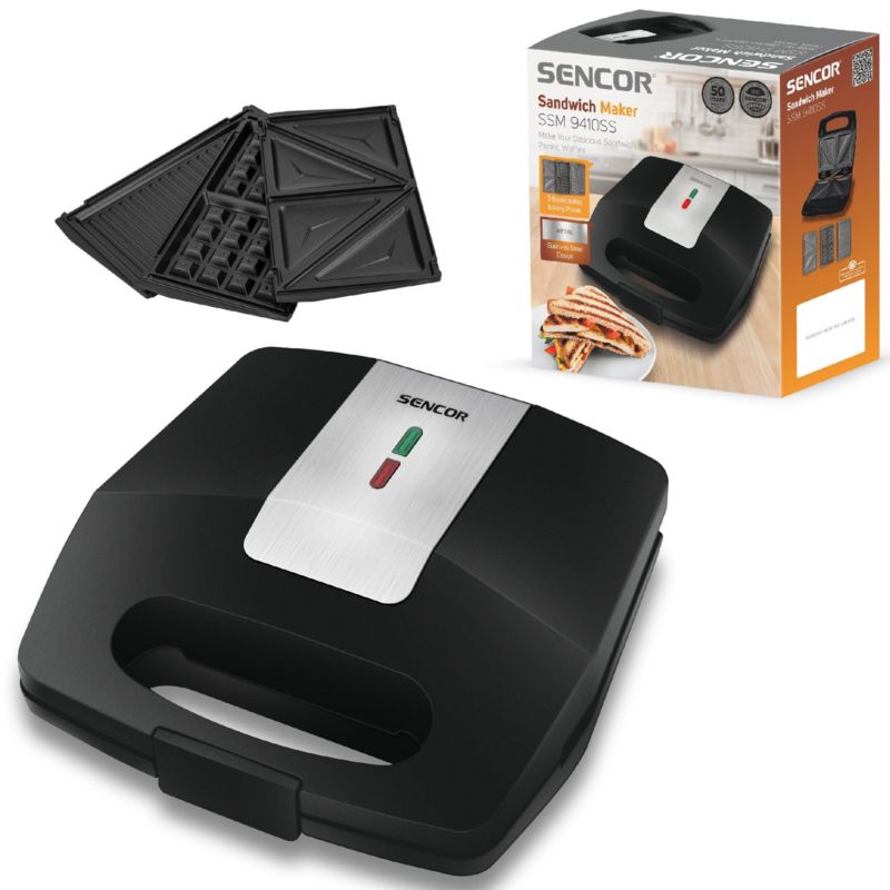 Opiekacz Do Kanapek SSM 9410SS 3w1 Toster Cool Touch 700W 1szt