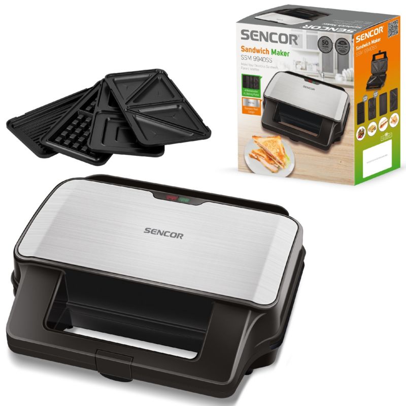 Opiekacz Do Kanapek SSM 9940SS 4w1 Toster Cool Touch 700W 1szt