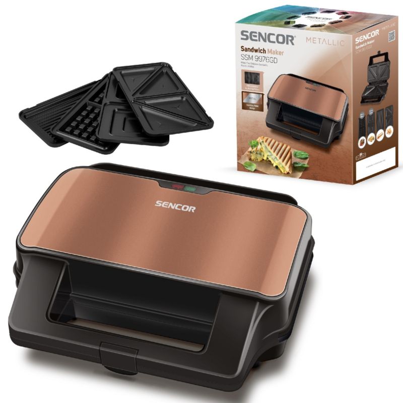Opiekacz Do Kanapek SSM 9976GD 4w1 Toster Cool Touch 900W 1szt