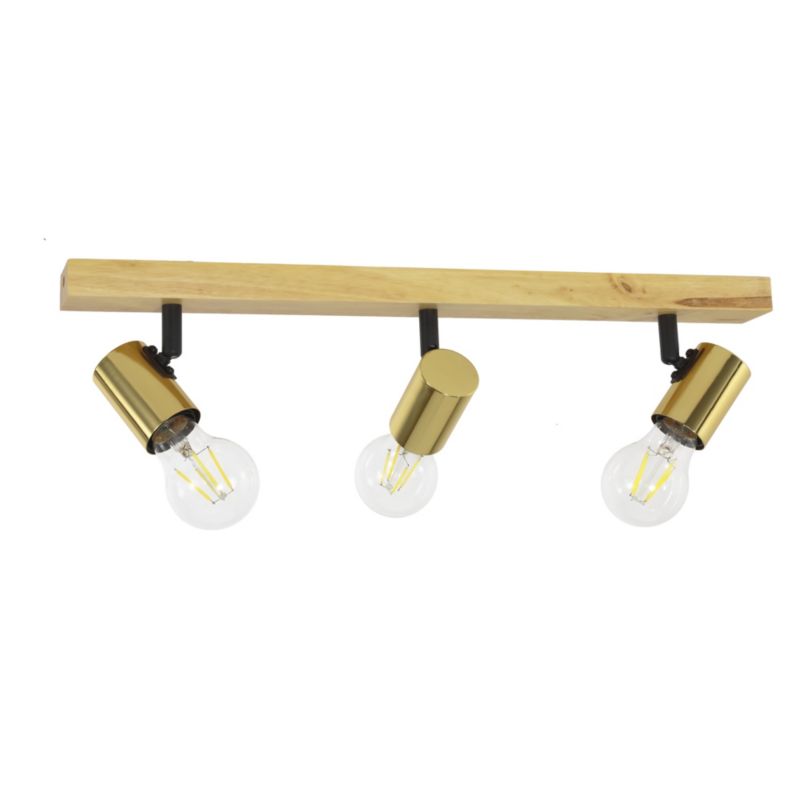 Oprawa ścienno-sufitowa LL ANBLIN G EL-3l E27 66578 LightLogic złota regulacja loft 50 cm 1 szt.