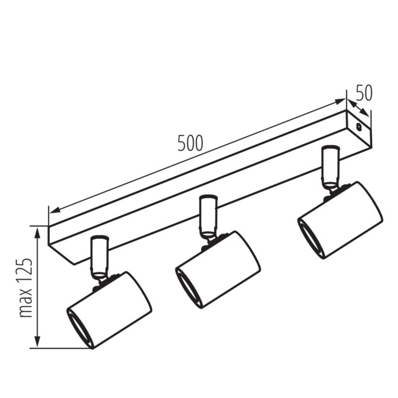 Oprawa ścienno-sufitowa LL ANBLIN G EL-3l E27 66578 LightLogic złota regulacja loft 50 cm 1 szt.
