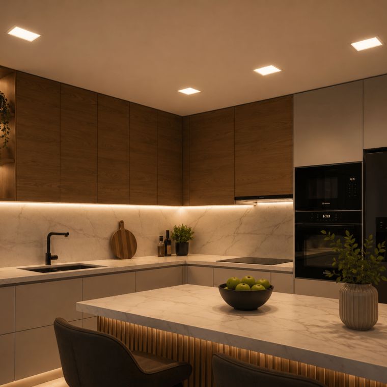 Oprawa downlight LED Bemko kwadratowa 12W 3000K 1 szt.