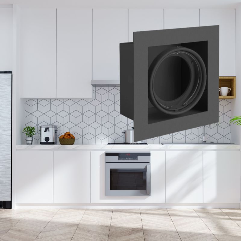 Oprawa GTV oświetleniowa wpuszczana sufitowa czarna 50 W 20 cm 1 szt