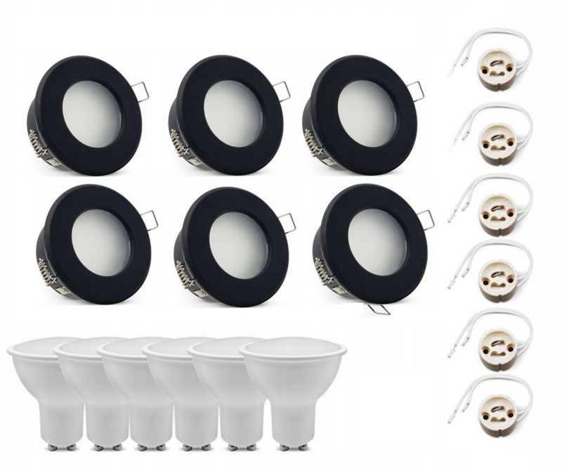 Oprawa Hermetyczna do Podbitki LLs IP44 + GU10 LED 5W barwa neutralna+ oprawka 6kpl.
