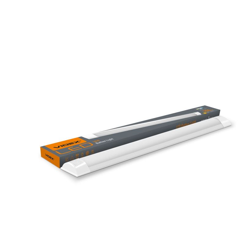 Oprawa liniowa do garażu warsztatu Videx Batten biała LED 18W 5000K 3250lm  IP20 wym: 2,5 x 60 x 7,5 cm - 1 szt.