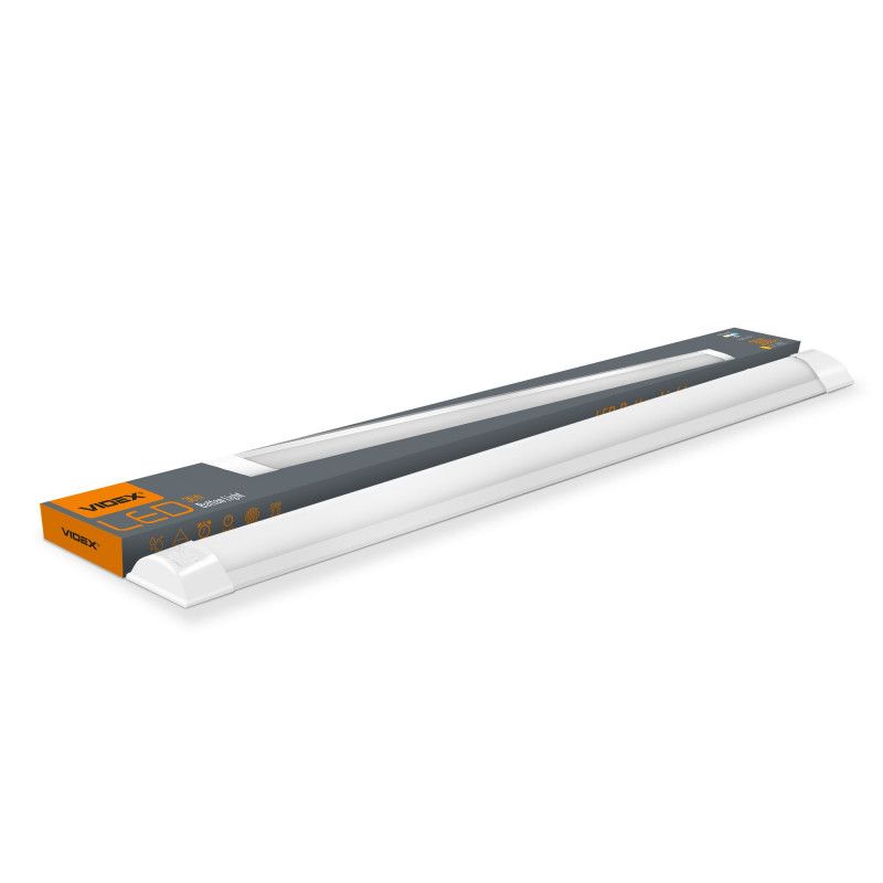 Oprawa liniowa do garażu warsztatu Videx Batten biała LED 36W 4000K 4500lm  IP20 wym: 2,5 x 121 x 7,5 cm - 1 szt.