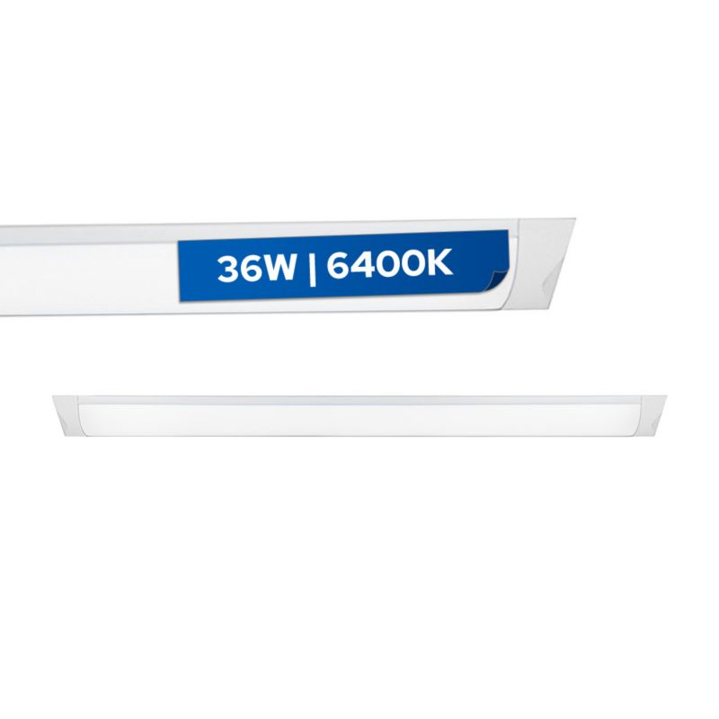 Oprawa liniowa HOROZ batten LED, 120cm, 36W, 2269lm, 6400K, IP20, biała, TETRA  1szt.