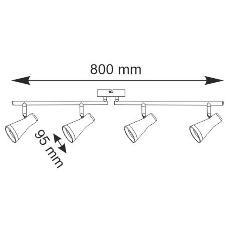 Oprawa listwa ścienno-sufitowa Sanico Goldlux BERG 4 LED biała 3000K IP20 - 1 szt.