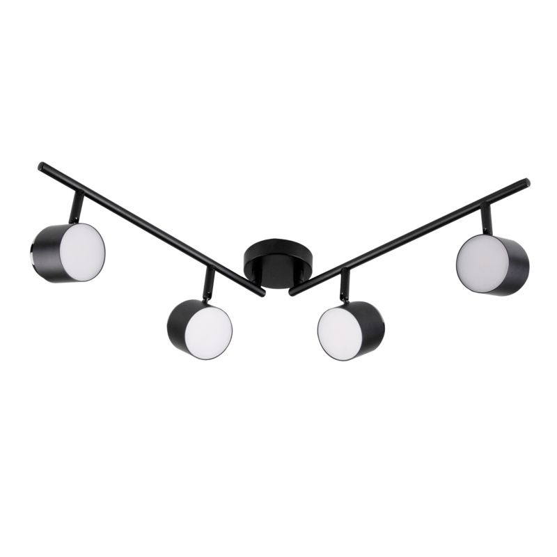 Oprawa listwa ścienno-sufitowa Sanico Goldlux KUBIK 4 LED czarna 3000K IP20 - 1 szt.