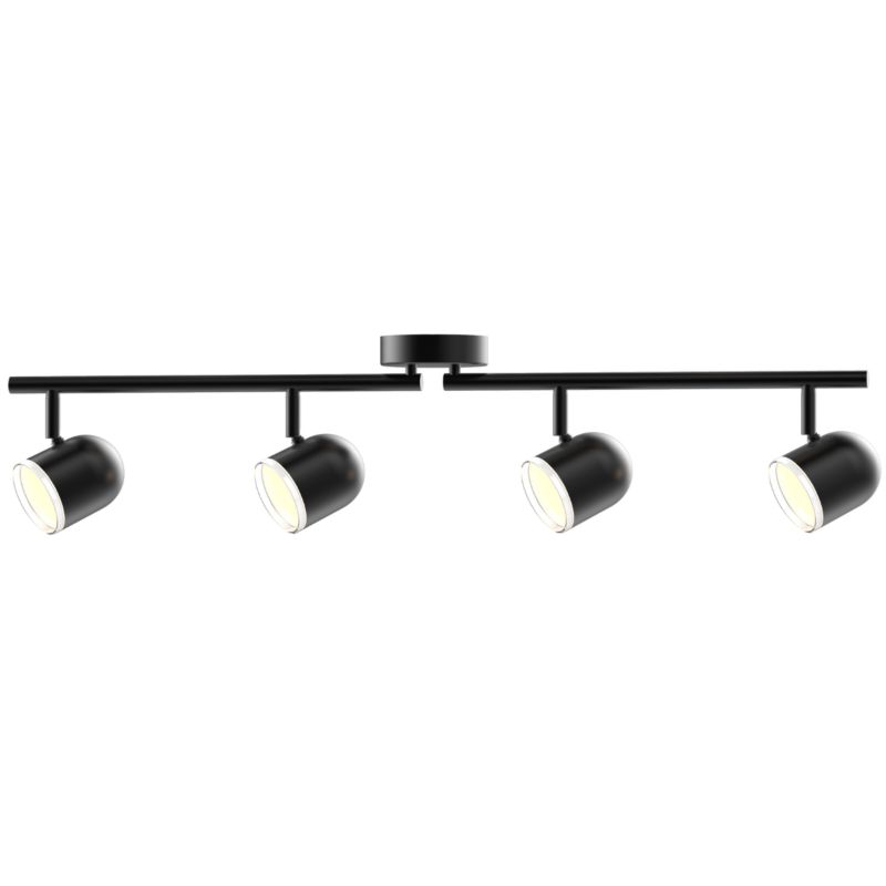 Oprawa listwa ścienno-sufitowa Sanico Goldlux RAWI 4 LED czarna 3000K IP20 - 1 szt.