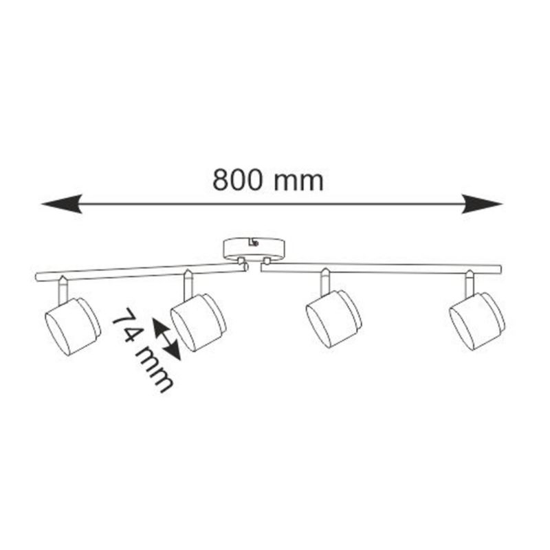 Oprawa listwa ścienno sufitowa Sanico Goldlux Reflektor LOFT KUBIK 4XLED biała 3000K IP20 - 1 szt.