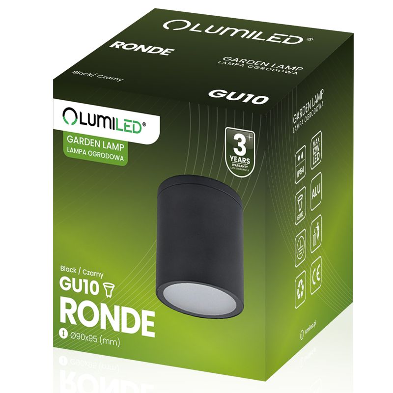 Oprawa Natynkowa LED Lumiled Tuba Lampa Ogrodowa Zewnętrzna GU10 IP54 Okrągła 95mm 1 szt.
