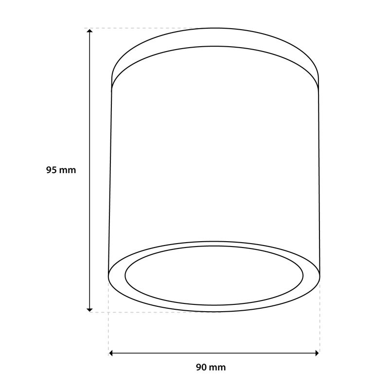 Oprawa Natynkowa LED Lumiled Tuba Lampa Ogrodowa Zewnętrzna GU10 IP54 Okrągła 95mm 1 szt.