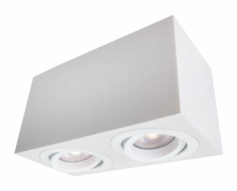 Oprawa natynkowa Light Prestige Lyon biała 2 x GU10 1 szt.