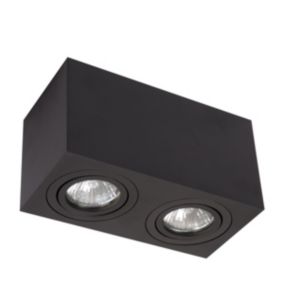 Oprawa natynkowa Light Prestige Lyon czarna 2 x GU10 1 szt.