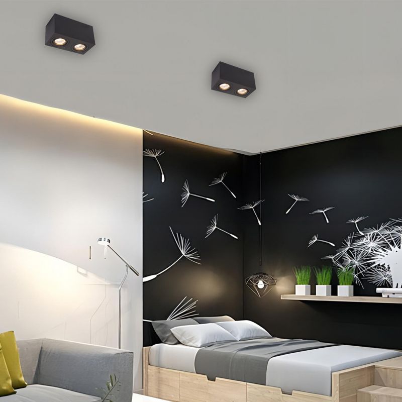 Oprawa natynkowa Light Prestige Lyon czarna 2 x GU10 1 szt.