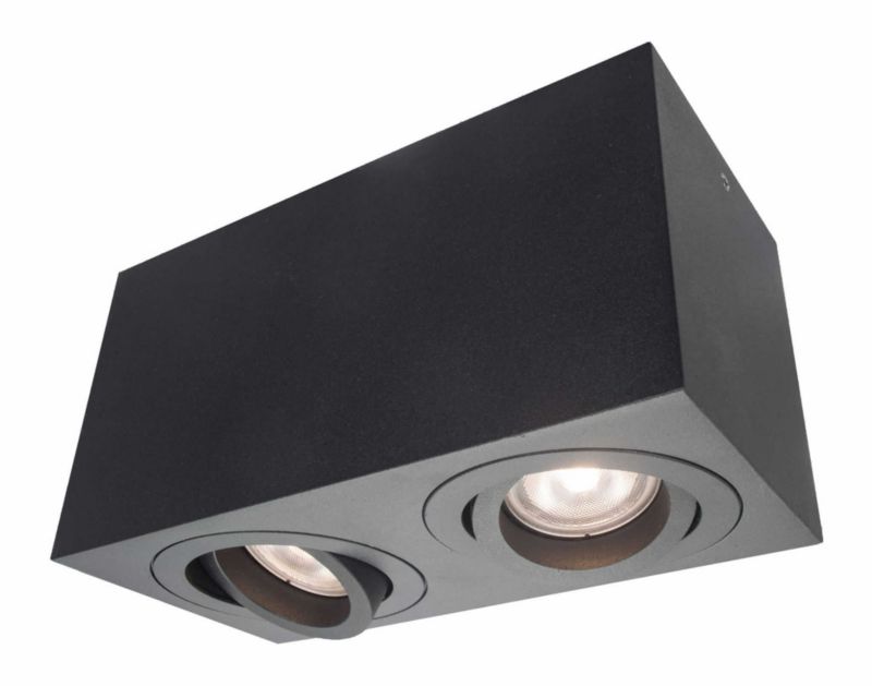 Oprawa natynkowa Light Prestige Lyon czarna 2 x GU10 1 szt.