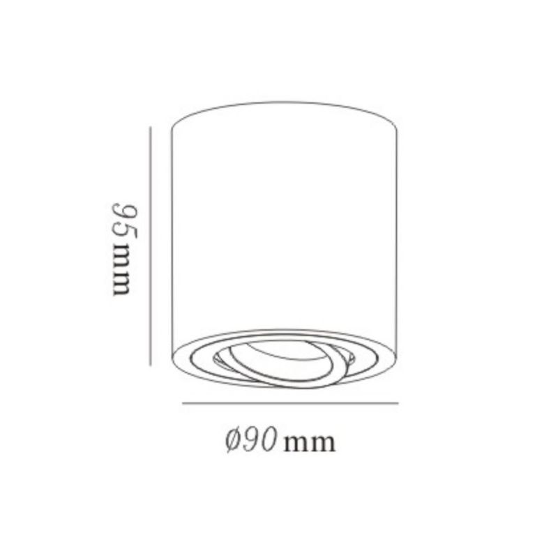 Oprawa natynkowa Light Prestige Tulon czarna 1 x GU10 1 szt.