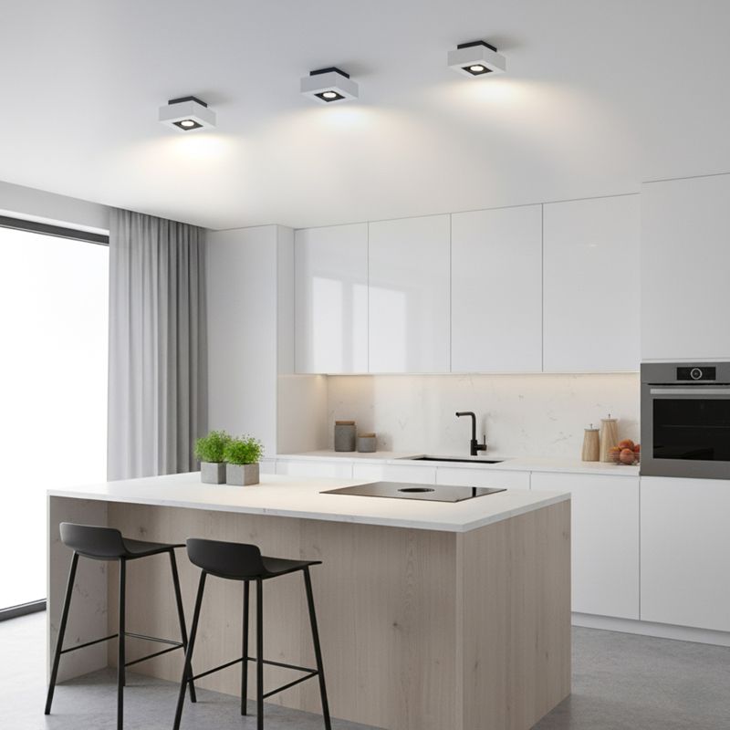 Oprawa Natynkowa Lumiled Halogenowa Ruchoma Spot GU10 Kwadrat Biała 1 szt.