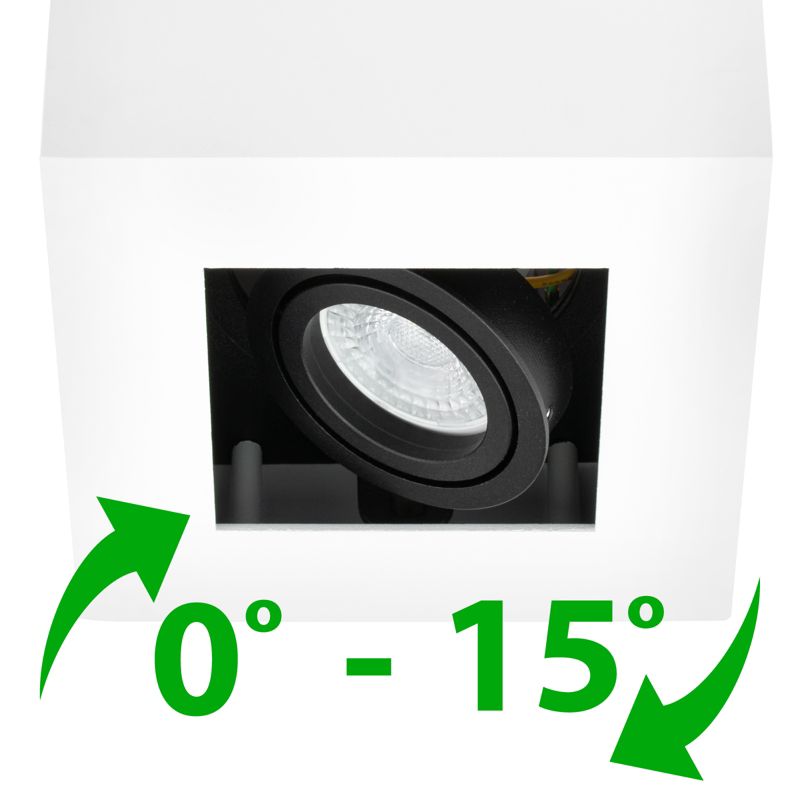 Oprawa Natynkowa Lumiled Halogenowa Ruchoma Spot GU10 Kwadrat Biała 1 szt.