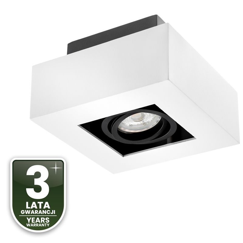Oprawa Natynkowa Lumiled Halogenowa Ruchoma Spot GU10 Kwadrat Biała 1 szt.