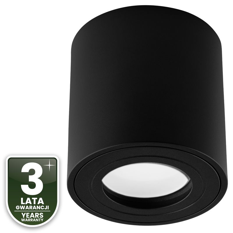 Oprawa Natynkowa Lumiled Halogenowa Spot Tuba Lampa Sufitowa GU10 Okrągła Czarna 1 szt.