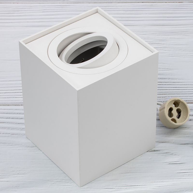 Oprawa Natynkowa Lumiled Halogenowa Spot Tuba Ruchoma GU10 Kwadratowa Biała 115mm 1 szt.