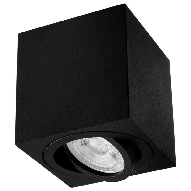 Oprawa Natynkowa Lumiled Halogenowa Spot Tuba Ruchoma GU10 Kwadratowa Czarna 84mm 1 szt.