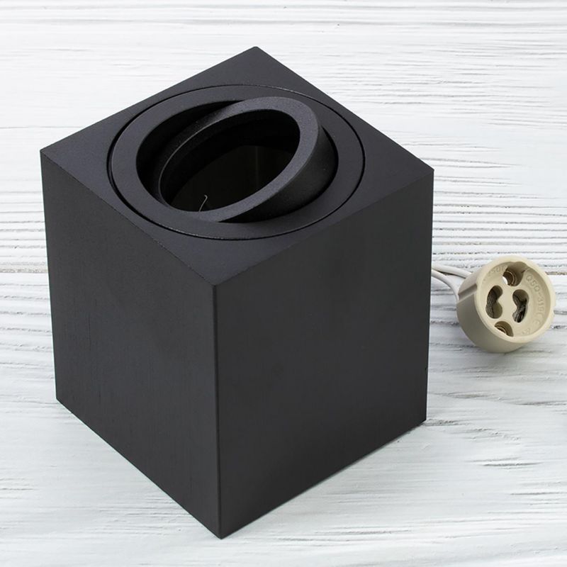 Oprawa Natynkowa Lumiled Halogenowa Spot Tuba Ruchoma GU10 Kwadratowa Czarna 84mm 1 szt.