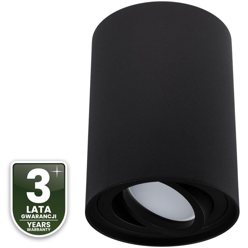 Oprawa Natynkowa Lumiled Halogenowa Spot Tuba Ruchoma GU10 Okrągła Czarna 115mm 1 szt.