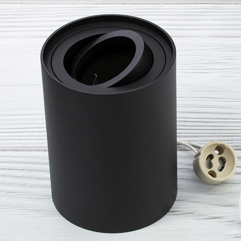 Oprawa Natynkowa Lumiled Halogenowa Spot Tuba Ruchoma GU10 Okrągła Czarna 115mm 1 szt.