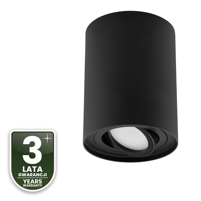 Oprawa Natynkowa Lumiled Halogenowa Spot Tuba Ruchoma GU10 Okrągła Czarna 125mm 1 szt.