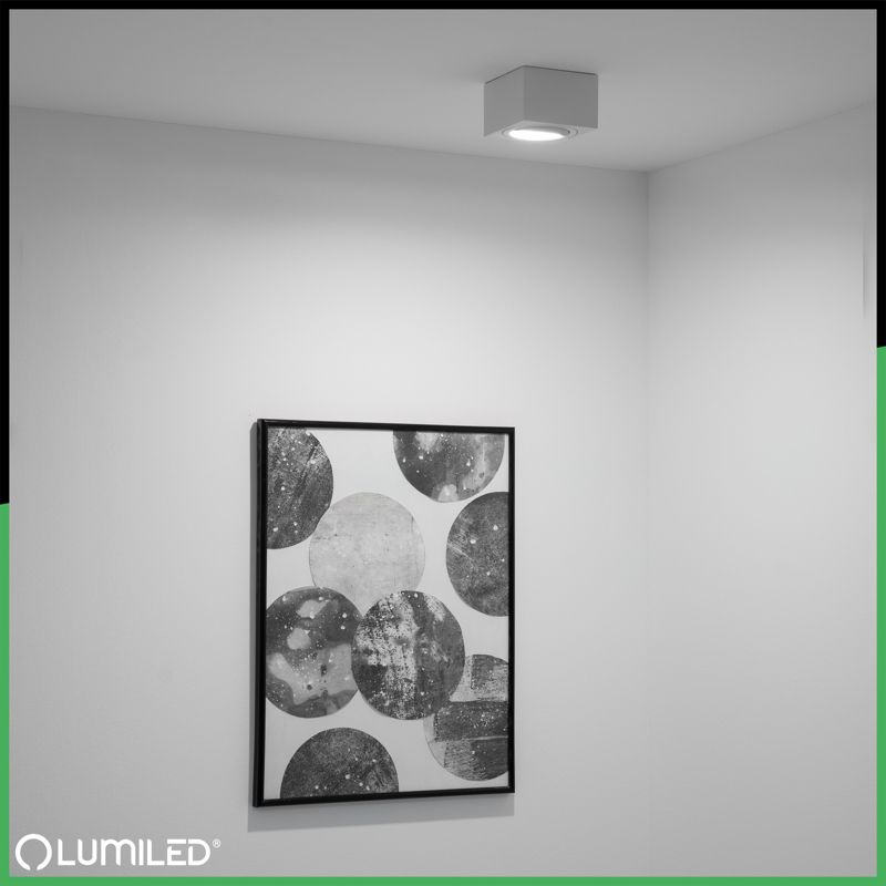 Oprawa Natynkowa Lumiled Halogenowa Spot Tuba Ruchoma Kwadratowa Biała 50mm 1 szt.