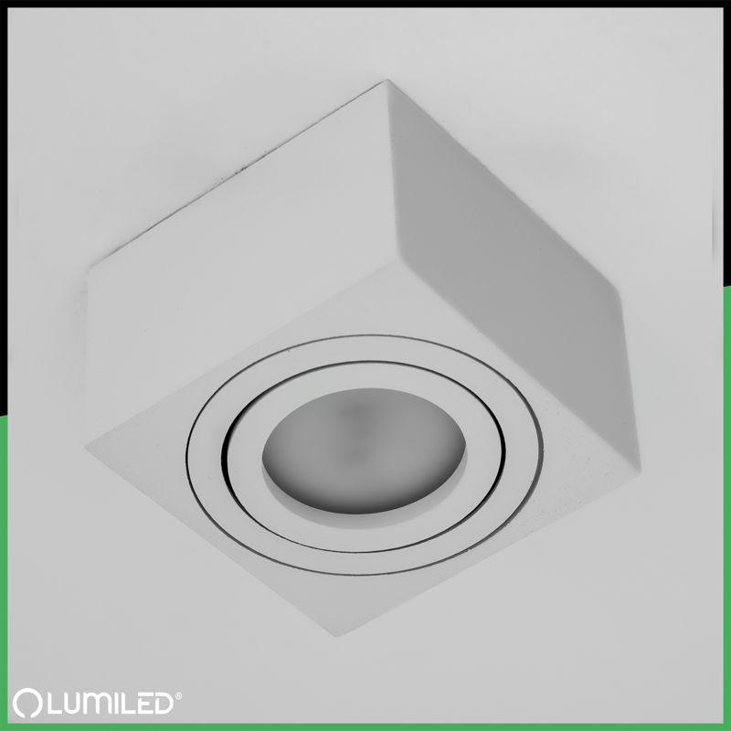 Oprawa Natynkowa Lumiled Halogenowa Spot Tuba Ruchoma Kwadratowa Biała 50mm 1 szt.