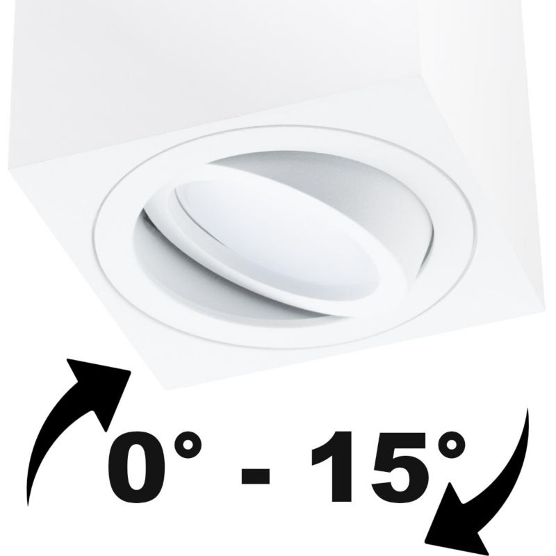 Oprawa Natynkowa Lumiled Halogenowa Spot Tuba Ruchoma Kwadratowa Biała 50mm 1 szt.