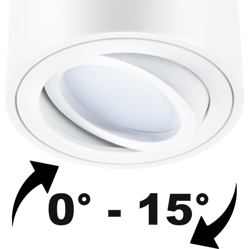 Oprawa Natynkowa Lumiled Halogenowa Spot Tuba Ruchoma Okrągła Biała 50mm 1 szt.